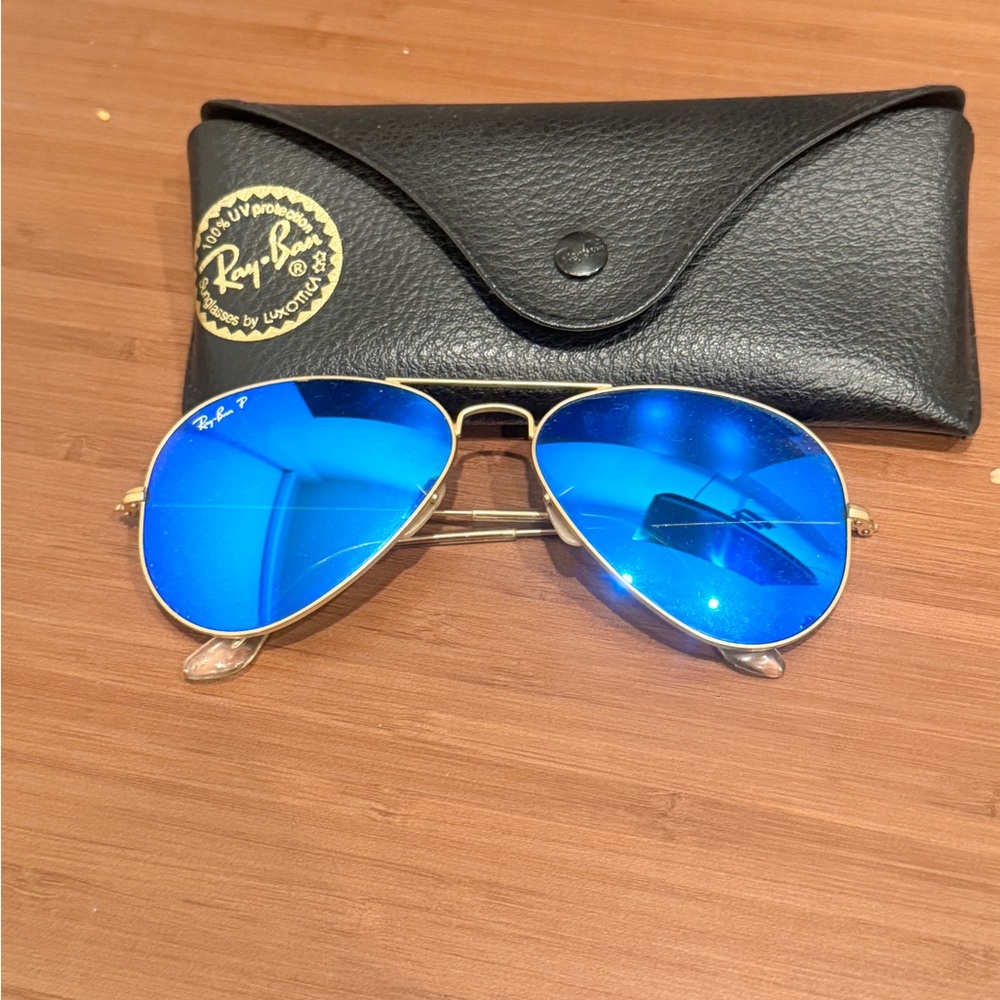 Ray-Ban P Blue Aviator Sunglasses